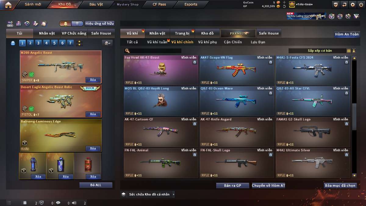 shop acc cf uy tin gia re